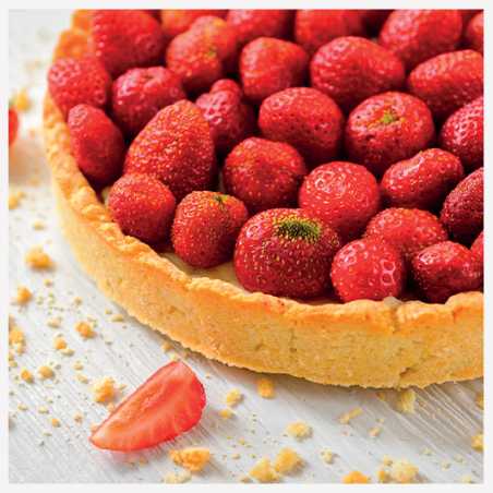 MOULE À TARTE Ø 24CM EN SILICONE ROUGE AVEC POIGNÉE