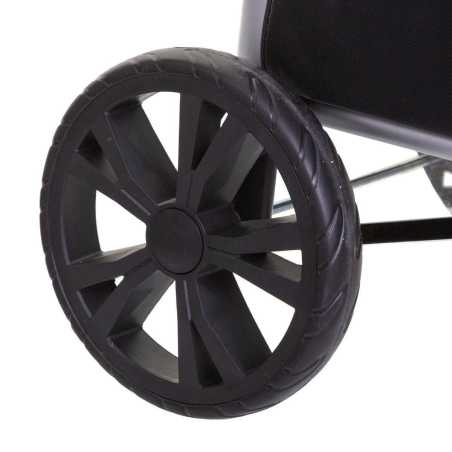 Chariot de course / Poussette de marché pliable en aluminium noir