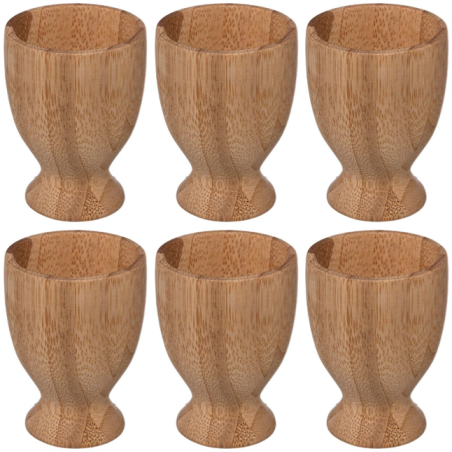 LOT DE 6 COQUETIERS EN BAMBOU H7.5cm