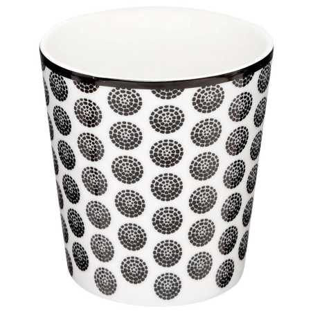 LOT DE 4 TASSES 26CL NOIRE ET BLANCHE