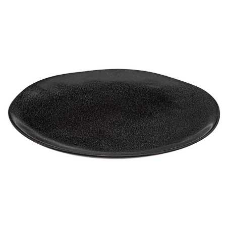 LOT DE 6 GRANDES ASSIETTES PLATES Ø 27CM EN GRÈS NOIRE "VOLCANO"