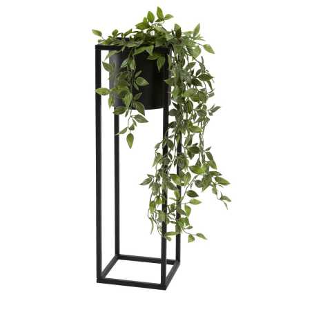 CACHE-POT 15 X 15 X 50CM EN METAL NOIR