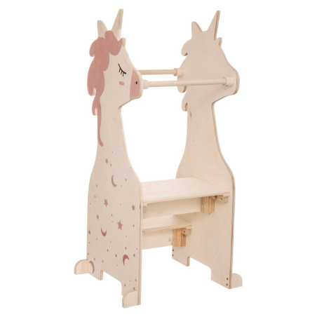 TOUR D'OBSERVATION POUR ENFANT LICORNE EN BOIS