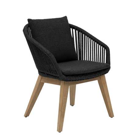 LOT DE 2 FAUTEUILS DE JARDIN EN BOIS CERTIFIÉ FSC® ANTHRACITE & TECK