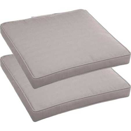 LOT DE 6 GALETTES DE CHAISE 40 X 40 X 4CM TAUPE