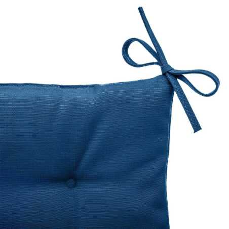 LOT DE 6 GALETTES DE CHAISE 4 POINTS 40 X 40 X 4CM BLEU INDIGO