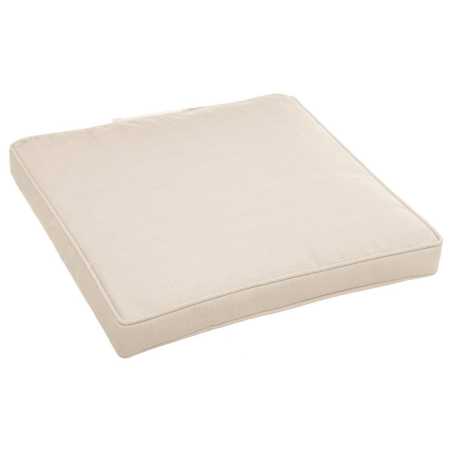 LOT DE 2 GALETTES DE CHAISE 40 X 40 X 4CM BEIGE BLÉ