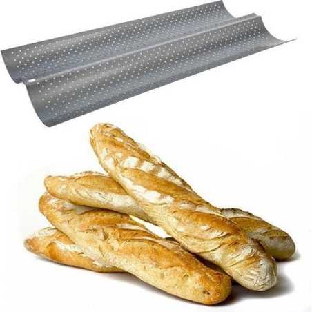 Moule pour 2 baguettes en métal