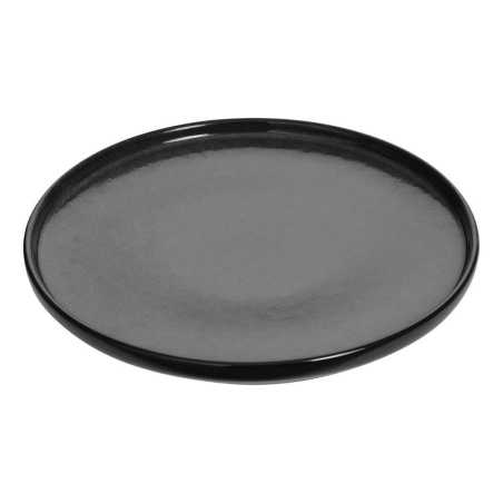 Lot de 6 grandes assiettes plates Ø 27cm noir "Terra Des"