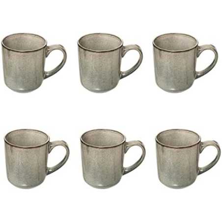 Lot de 6 Mugs 420 ml vert "Terra Des"