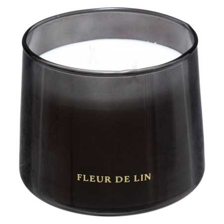 Bougie parfumée Fleur de lin 300g noire
