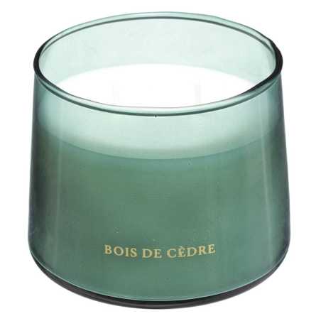 Bougie parfumée Bois de cèdre 300g - Pot vert