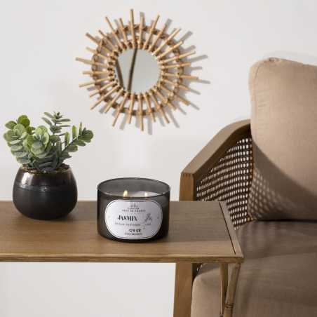 Bougie crépitante parfumée Jasmin avec mèches en bois, 470g