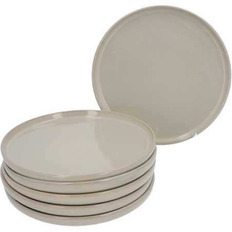 6 persoons 18-delig servies Terre Beige Geglazuurd Keramiek