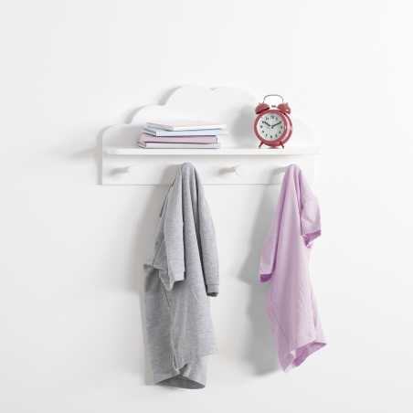 PATÈRE 4 CROCHETS "NUAGE" BLANCHE