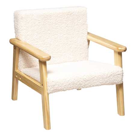 Fauteuil enfant "Cocooning" Bois, Blanc