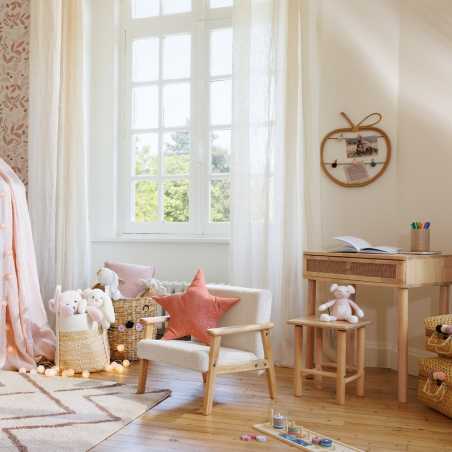 Fauteuil enfant "Cocooning" Bois, Blanc