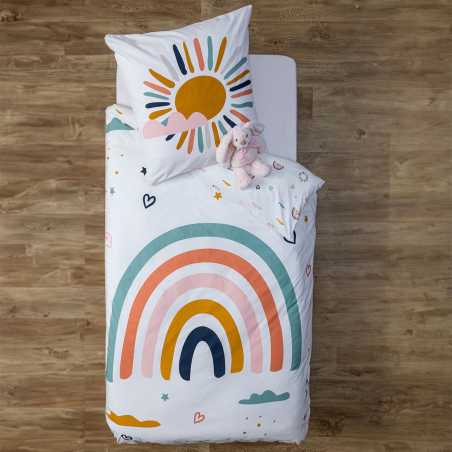 Parure de lit "Arc-en-ciel" Coton, 140x200 cm