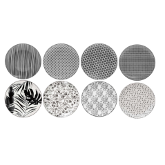 PETITE ASSIETTE A DESSERT Ø 19CM EN PORCELAINE NOIRE ET BLANCHE