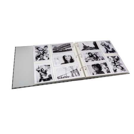 Album photos 3 anneaux taupe - grand format - 500 photos - pour photos 10x15cm