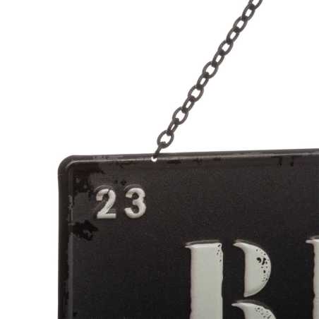 Déco murale "Rire tous les jours, s'entourer et profiter de ses amis, chaque instant savourer la vie" Métal, 26x34 cm