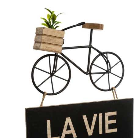 Déco murale "La vie c'est comme une bicyclette, il faut avancer pour ne pas perdre l'équilibre" 28x60 cm
