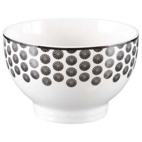 Lot de 4 Mugs 50cl Ø13cm en porcelaine "noir et blanc"