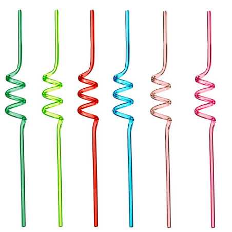 Lot de 24 pailles "Tourbillon"