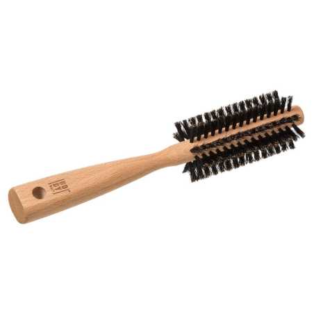 Brosse à cheveux ronde bois poils de sanglier