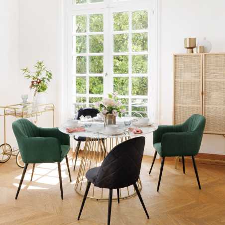 Fauteuil de table / chaise, Ligné, Noir