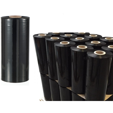 Film d'emballage étirable machine Noir – 50 cm x 1600 m – 20 microns