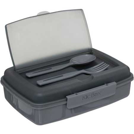 KLIC BOX © Lunchbox 1200ml - 3 compartiments - Couverts