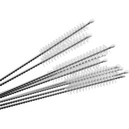Lot de 10 Brosses de nettoyage / goupillon pour Paille, tuyau / tube à lait / latte