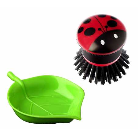 BROSSE VAISSELLE AVEC SUPPORT LADYBUG VIGAR 3319