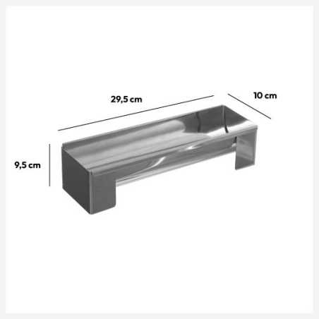 Gouttière / Moule à bûche, paté et terrine inox en forme de u