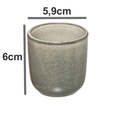 Lot de 6 Tasses espresso / Cups 100 ml verte "Terra Des"