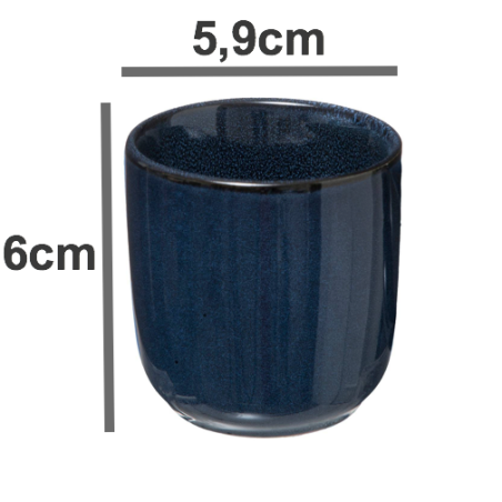 Lot de 6 Tasses espresso / Cups 100 ml bleue "Terra Des"