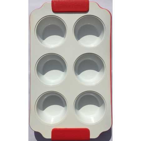 PLAQUE ROUGE REVETEMENT CERAMIQUE POUR 6 GATEAUX ARD'TIME PLCER-GAT