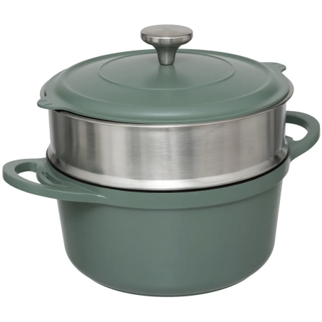 "La Cocotte" fonte d'aluminium vert, 24cm