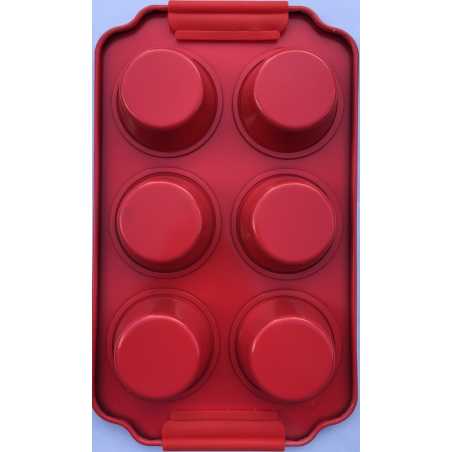 PLAQUE ROUGE REVETEMENT CERAMIQUE POUR 6 GATEAUX ARD'TIME PLCER-GAT