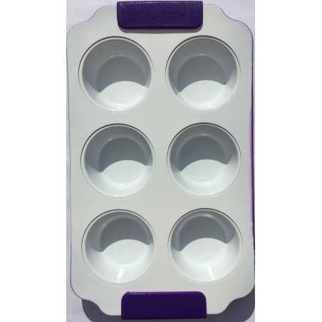 PLAQUE MAUVE REVETEMENT CERAMIQUE POUR 6 GATEAUX ARD'TIME PLCER-GAT