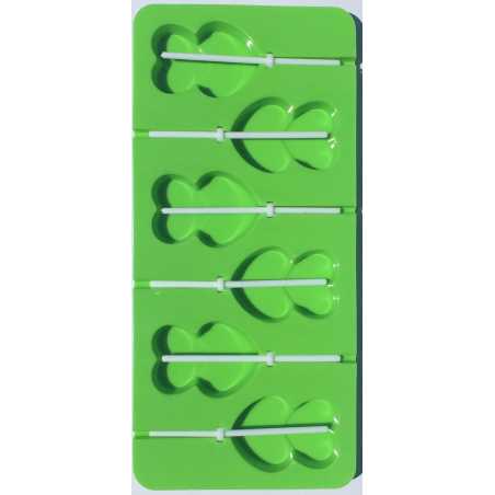 MOULE A SUCETTES EN FORME DE COEUR VERT FM-SUCO