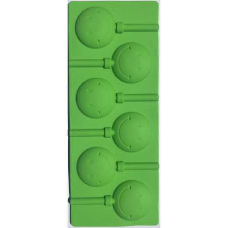 MOULE A SUCETTES EN FORME DE SMILEY VERT FM-SUSMIL