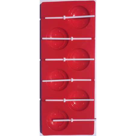 MOULE A SUCETTES EN FORME DE SMILEY ROUGE FM-SUSMIL