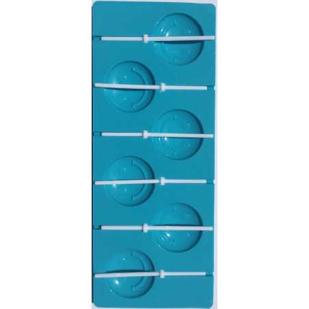 MOULE A SUCETTES EN FORME DE SMILEY BLEU FM-SUSMIL