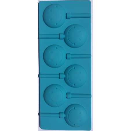 MOULE A SUCETTES EN FORME DE SMILEY BLEU FM-SUSMIL