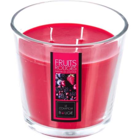 Bougie parfumée Fruits rouges 3 mèches, 500g