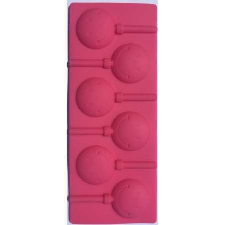 MOULE A SUCETTES EN FORME DE SMILEY ROSE FM-SUSMIL