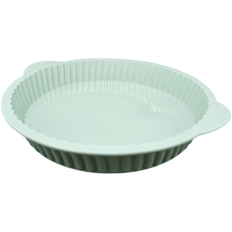 MOULE À TARTE / QUICHE Ø 24CM EN SILICONE VERT AVEC POIGNÉE