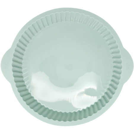 MOULE À TARTE / QUICHE Ø 24CM EN SILICONE VERT AVEC POIGNÉE